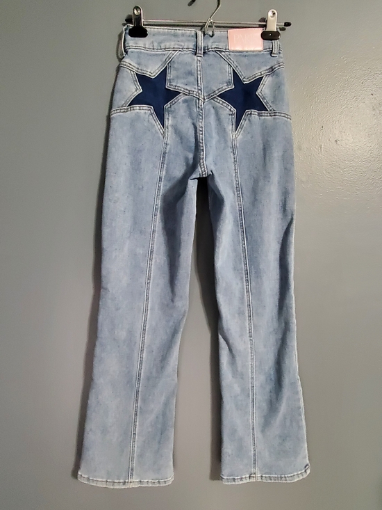 Paris Hilton Denim - Paris Hilton Bootcut Jeans with Navy Star Patches Women's Size 2